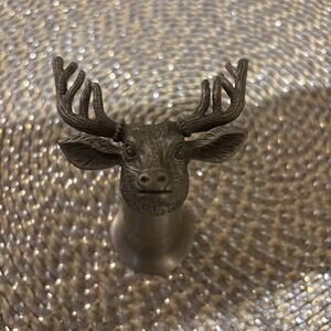 Jagermeister Buck Stag Deer Head Shot Glass Silver Pewter
